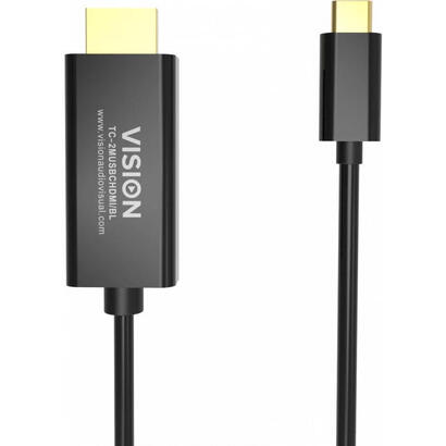 cable-vision-tc-2musbcdp8kbl-displayport-2-m-usb-tipo-c-negro