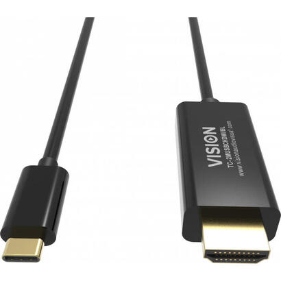 cable-vision-tc-2musbcdp8kbl-displayport-2-m-usb-tipo-c-negro