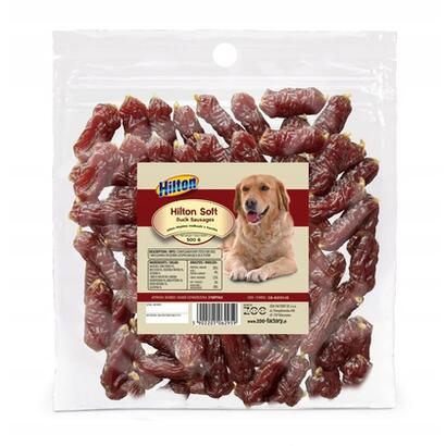 hilton-soft-duck-sausages-dog-treat-500g