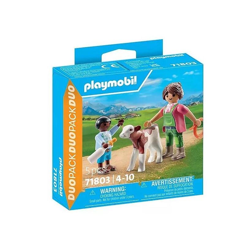 playmobil-granjera-con-ternero-71803
