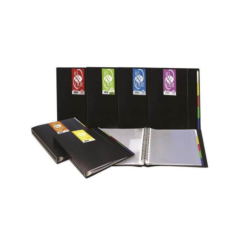 grafoplas-carpeta-100-fundas-espiral-a4-extraibles-calidad-extra-5-separadores-pp-rigido-opaco-in-out-negro