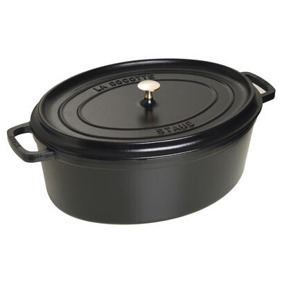 staub-la-cocotte-41cm-oval-schwarz-gusseisen