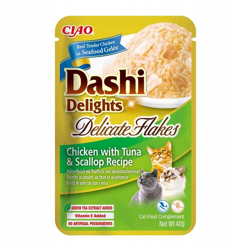 premio-para-gatos-inaba-cat-dashi-delights-delicate-flakes-pollo-con-atun-y-vieira-40g