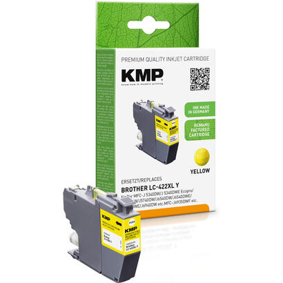 kmp-cartucho-brother-mfc-j5340dw-lc422xly-amarillo-1500s-20ml-remanufactured