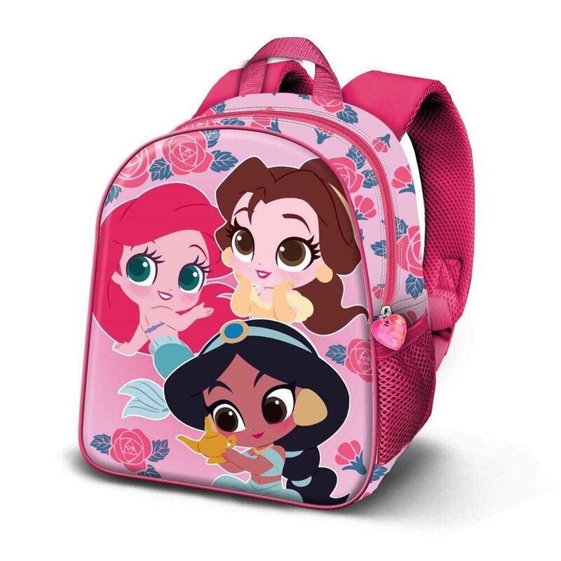 mochila-3d-flowers-princesas-disney-31cm