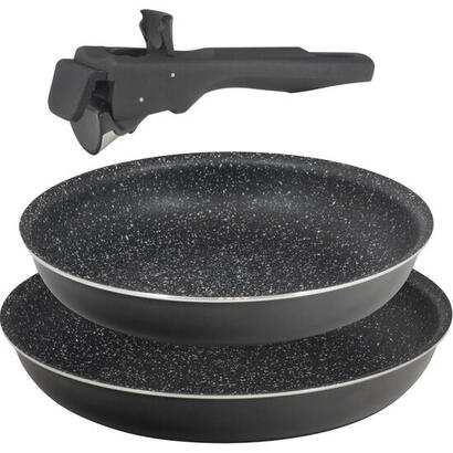 set-2-sartenes-24-28-cm-click-and-cook-black-con-mango-click-and-cook