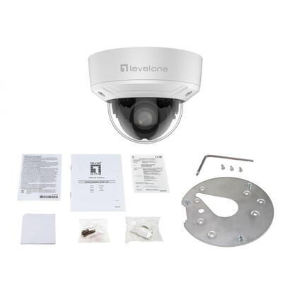 levelone-ipcam-fcs-3461-dome-out-2mp-h265-ir-10w-poe