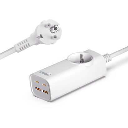 cool-cargador-universal-multipuerto-65w-regleta-5-puertos-blanco
