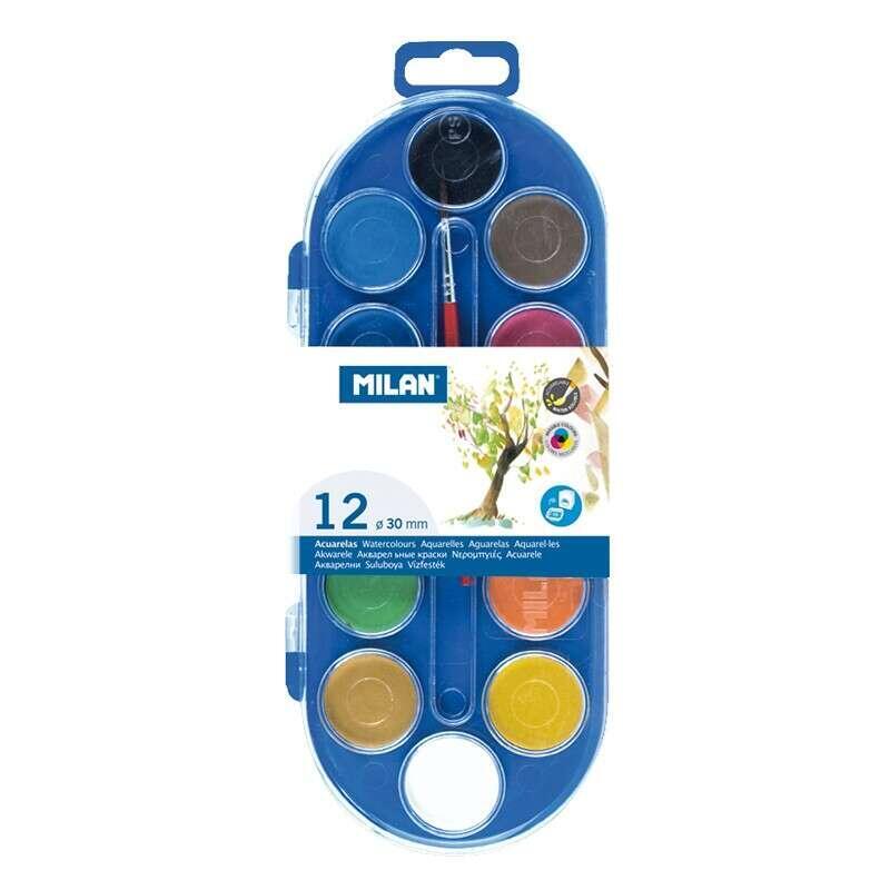 milan-estuche-de-12-acuarelas-o30-mm-pincel-serie-101-mezclable-colores-surtidos