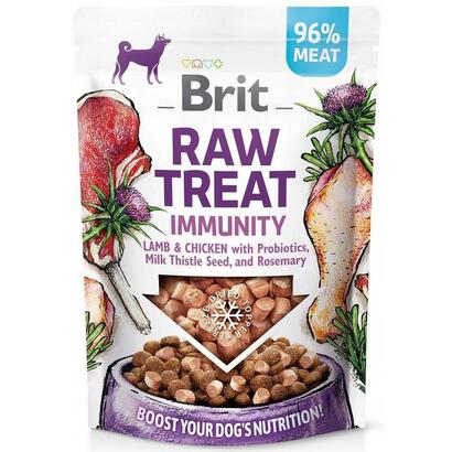 premio-para-perros-brit-raw-treat-immunity-cordero-pollo-40-g