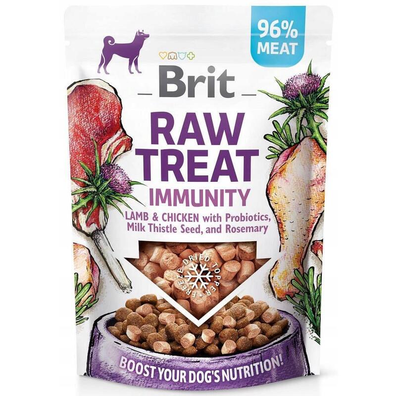 premio-para-perros-brit-raw-treat-immunity-cordero-pollo-40-g