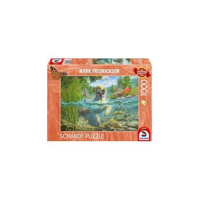 puzzle-de-1000-piezas-de-mark-fredrickson-dog-love-labrador-amarillo-en-busca-de-peces-58557