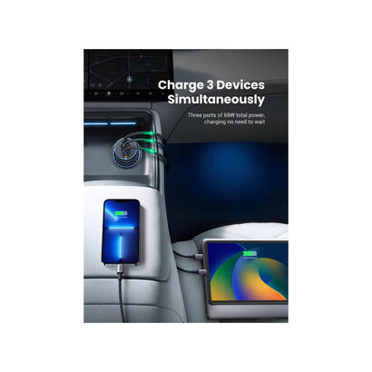 ugreen-75w-3-port-fast-car-charg-gray