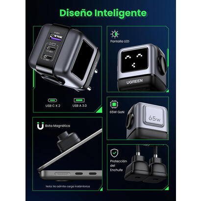 cargador-ugreen-usb-a2usb-c-65w-gan-fast