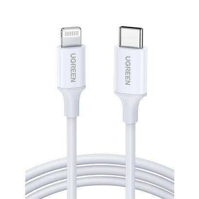 cable-2x1-ugreen-lightning-a-tipo-c-1m-blanco