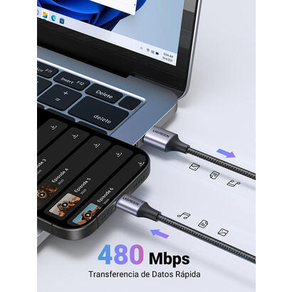 cable-ugreen-usb-c-a-usb-a-negro-1m