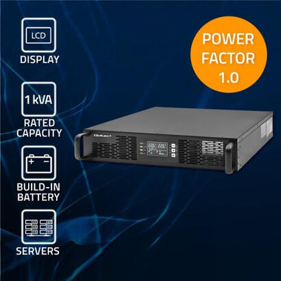 sai-qoltec-52285-uninterruptible-power-supply-ups-for-rack-1kva-1000w-power-factor-10-lcd-epo-usb-on-line