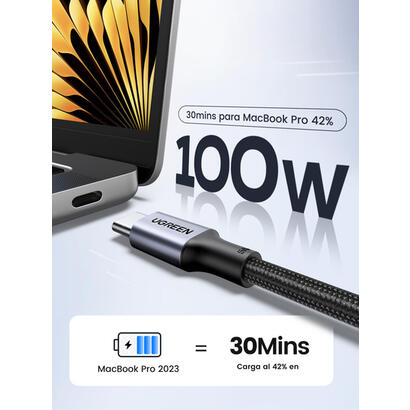 ugreen-70427-cable-usb-1-m-usb-20-usb-c-negro-plata