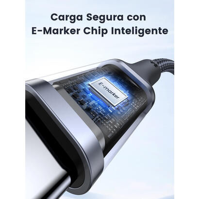 ugreen-70427-cable-usb-1-m-usb-20-usb-c-negro-plata