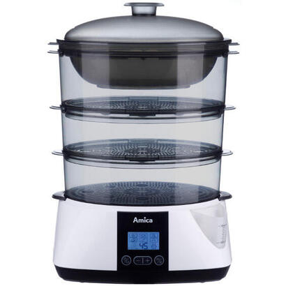 amica-pt-3011-vaporizador-3-cestas-encimera-900-w-blanco