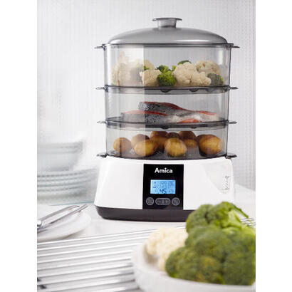 amica-pt-3011-vaporizador-3-cestas-encimera-900-w-blanco