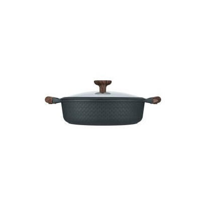 resto-kitchenware-93906-bateria-de-cocina-negro-aluminio-41-l-28-cm
