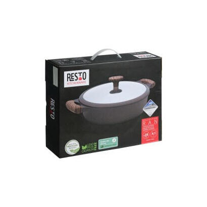 resto-kitchenware-93906-bateria-de-cocina-negro-aluminio-41-l-28-cm