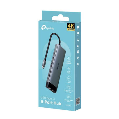 tp-link-uh9120c-hub-usb-c-de-9-puertos-estacion-de-acoplamiento-grisnegro-uh9120c
