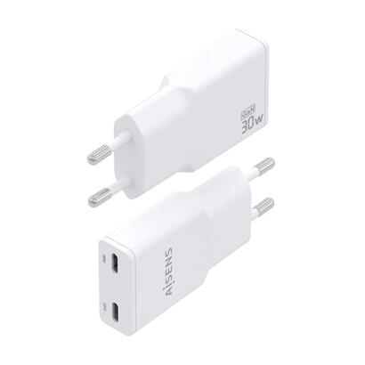 aisens-cargador-gan-ultra-delgado-30w-2xusb-c-pd30-qc40-blanco