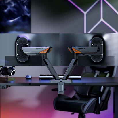 aisens-soporte-de-mesa-rgb-gaming-contrapeso-giratorio-e-inclinable-para-monitortv-16kg-3-pivotes-2-brazos-de-17-38-negro-gris