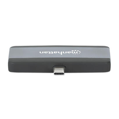 manhattan-190404-base-para-portatil-y-replicador-de-puertos-alambrico-usb-32-gen-2-31-gen-2-type-c-gris
