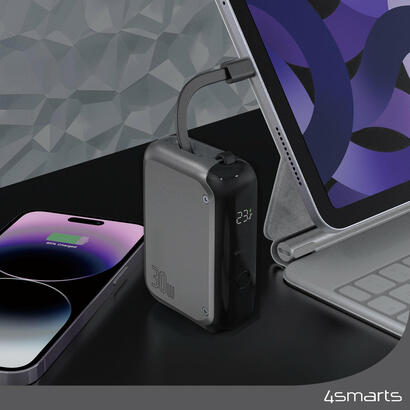 4smarts-powerbank-pocket-10000-mah-30w-z-wbudowanym-kablem-usb-c-space-grey