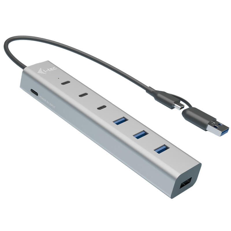 i-tec-usb-cusb-a-charging-metal-hub-7x-portow-3x-usb-c-4x-usb-a-fast-charge-bc-12-kabel-30cm i-tec-usb-cusb-a-charging-metal-hub-7x-portow-3x-usb-c-4x-usb-a-fast-charge-bc-12-kabel-30cm