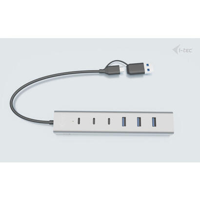 i-tec-usb-cusb-a-charging-metal-hub-7x-portow-3x-usb-c-4x-usb-a-fast-charge-bc-12-kabel-30cm