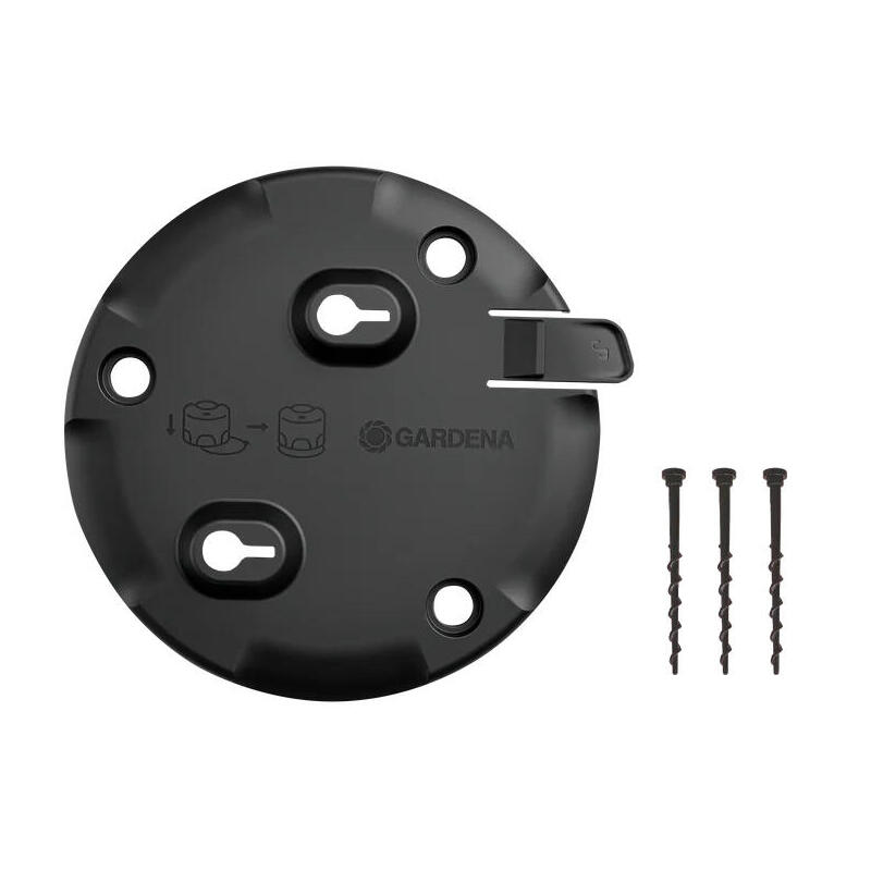 placa-de-ensamblaje-de-aquaprecise-de-gardena-sobre-el-suelo-soporte-negro-para-el-sistema-de-riego-acuaprecise-16022-20