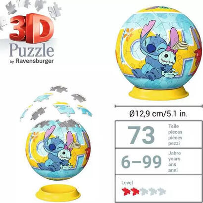 puzzle-ravensburger-3d-ball-disney-stitch-72-parts-11596
