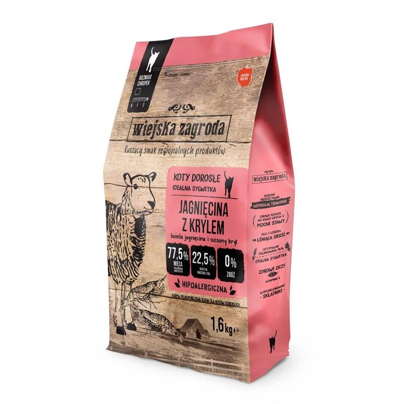 comida-seca-para-gatos-wiejska-zagroda-lamb-with-krill-400g