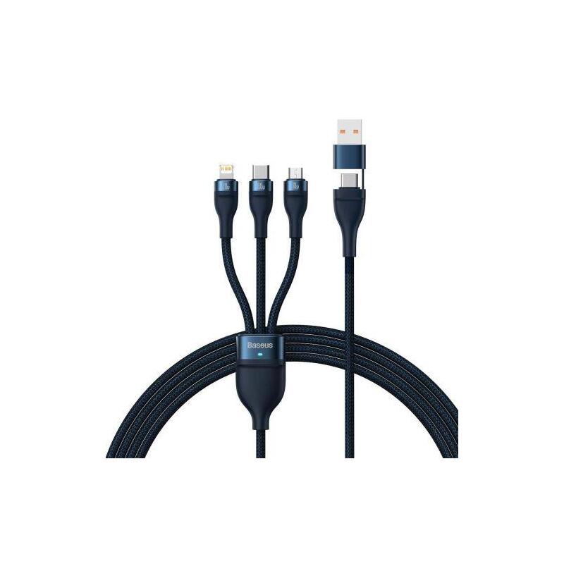 kabel-usb-3w1-baseus-flash-series-2-usb-c-micro-usb-lightning-100w-12m-azul