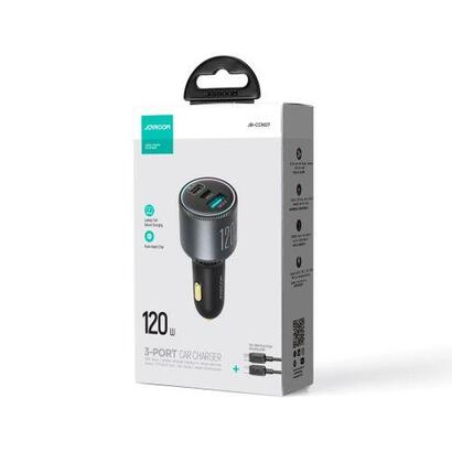 ladowarka-samochodowa-joyroom-jr-ccn07-120w-2xusb-c-usb-a-kabel-usb-c-100w-ciemnoszara