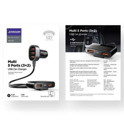 joyroom-car-charger-5-in-1-uuuuu-31w-black-jr-cl03