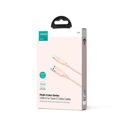 joyroom-usb-type-c-multi-color-series-fast-charging-and-data-cable-100w-1m-pink-s-a34