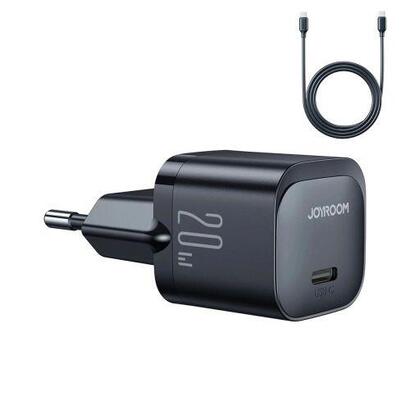 joyroom-travel-charger-type-c-pd-20w-with-type-c-to-type-c-cable-1m-black-jr-tcf02