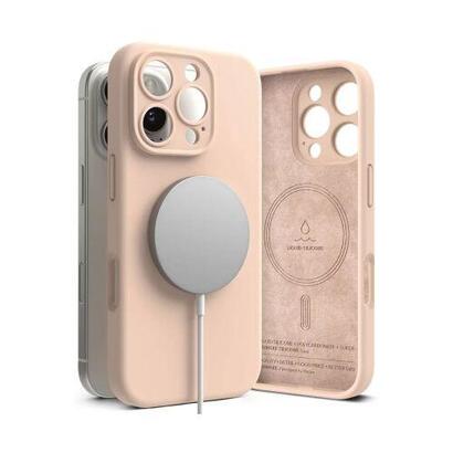 ringke-iphone-16-pro-max-case-silicone-magnetic-pink-sand