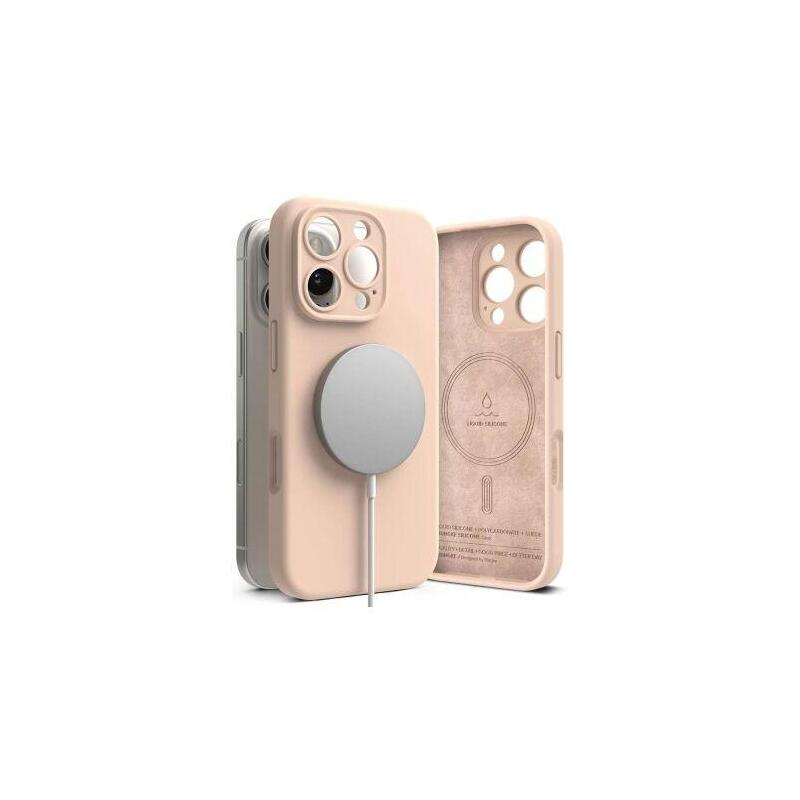 ringke-iphone-16-pro-max-case-silicone-magnetic-pink-sand