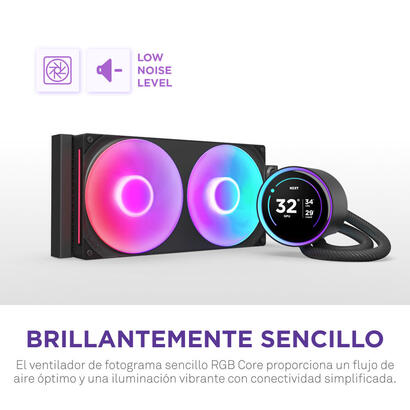nzxt-kraken-elite-280-rgb-280-mm-refrigeracion-por-agua-negro-rl-kr28e-b2