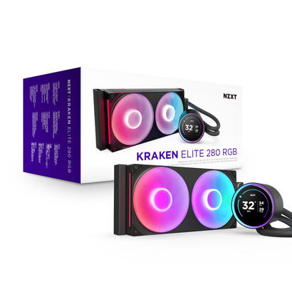 nzxt-kraken-elite-280-rgb-280-mm-refrigeracion-por-agua-negro-rl-kr28e-b2