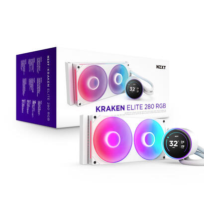 nzxt-kraken-elite-280-rgb-280-mm-refrigeracion-por-agua-blanco-rl-kr28e-w2