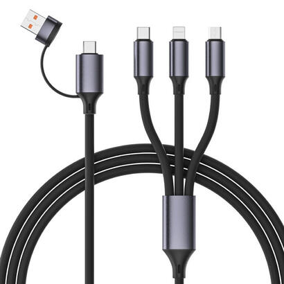 cable-de-carga-usb-4-en-1-tipo-c-micro-usb-y-8-pines-silicona-premium-15-m-negro