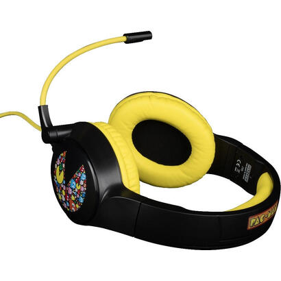 auriculares-konix-pacman-usb-tipo-a-negro-amarillo