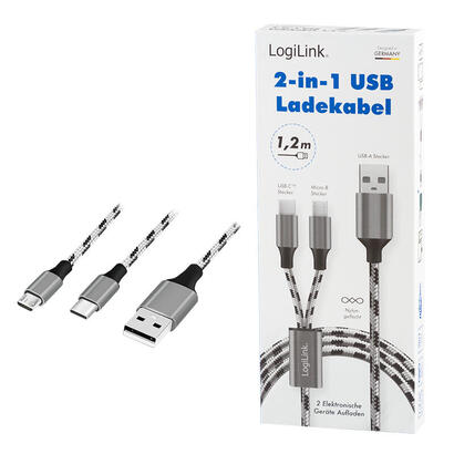 logilink-cu0202-cable-usb-usb-20-12-m-usb-a-usb-cmicro-usb-a-gris